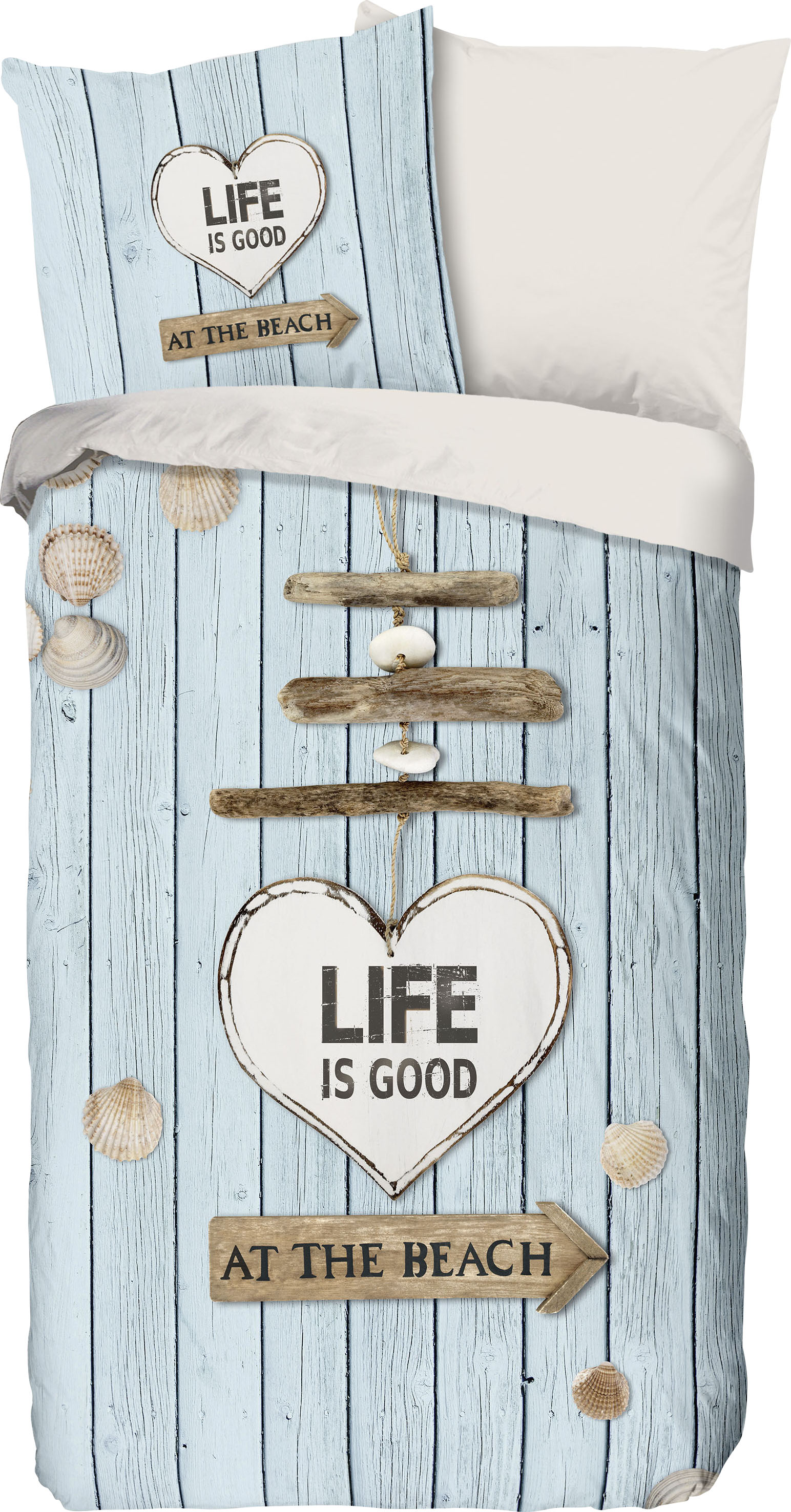 good morning Wendebettwäsche »Beach«, mit Strandmotiv von good morning