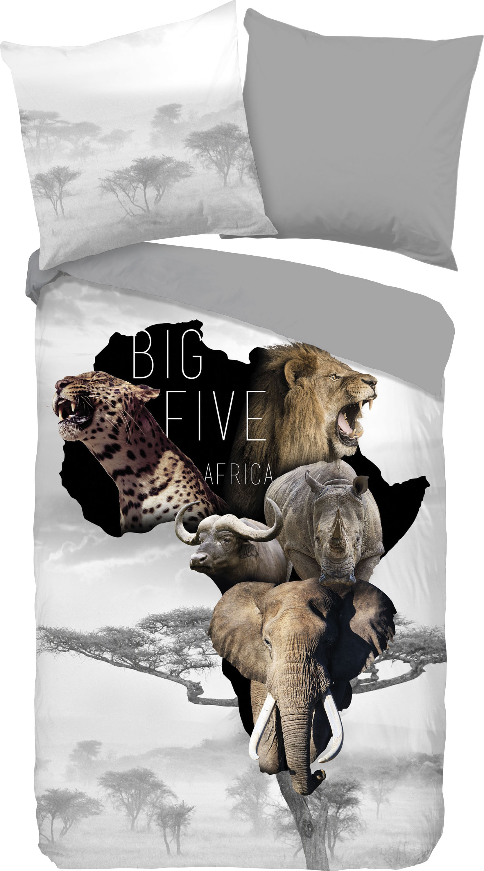 good morning Wendebettwäsche »Big Five«, 100% Baumwolle von good morning