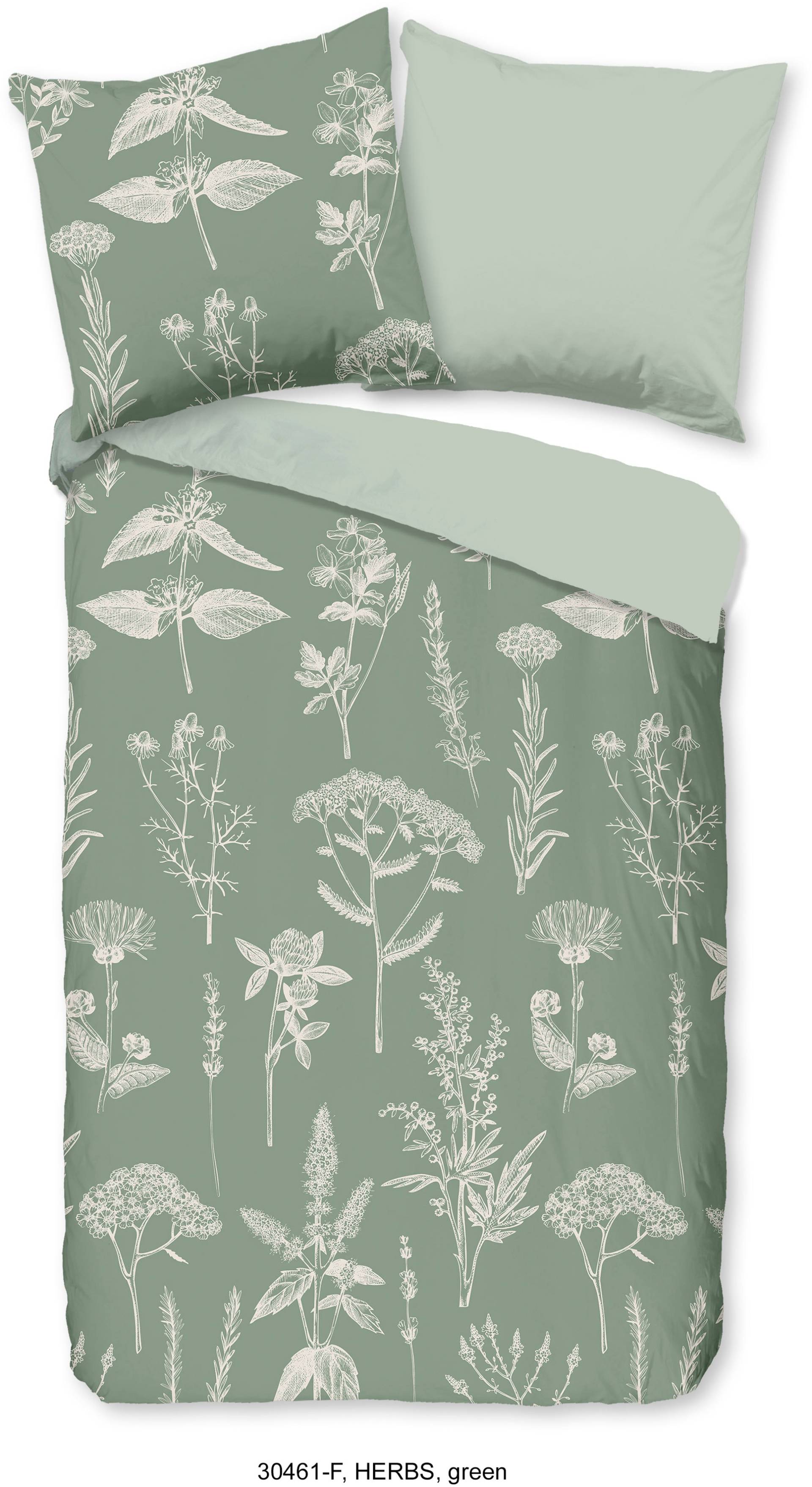 good morning Wendebettwäsche »Herbs«, 100% Baumwolle/ Flanell (Biber) von good morning