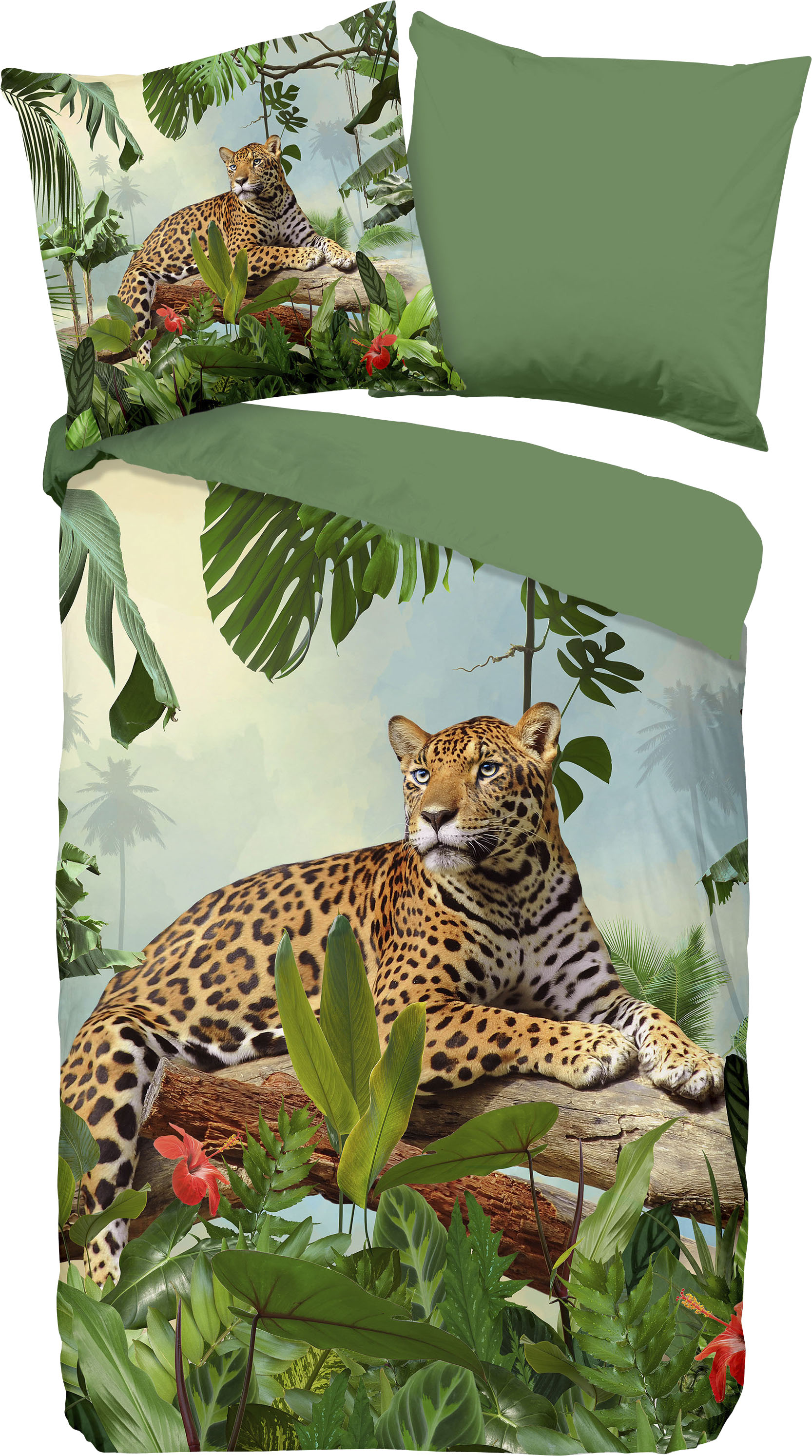 good morning Wendebettwäsche »Jungle«, mit Leopard von good morning