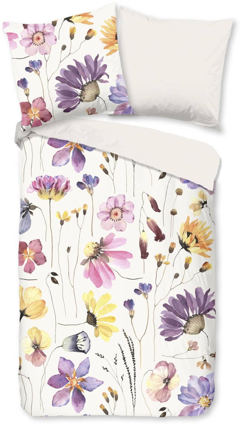 good morning Wendebettwäsche »Kate«, 100% Baumwolle, 135x200, Reissverschluss, Wendeoptik, Blumen, Natur von good morning