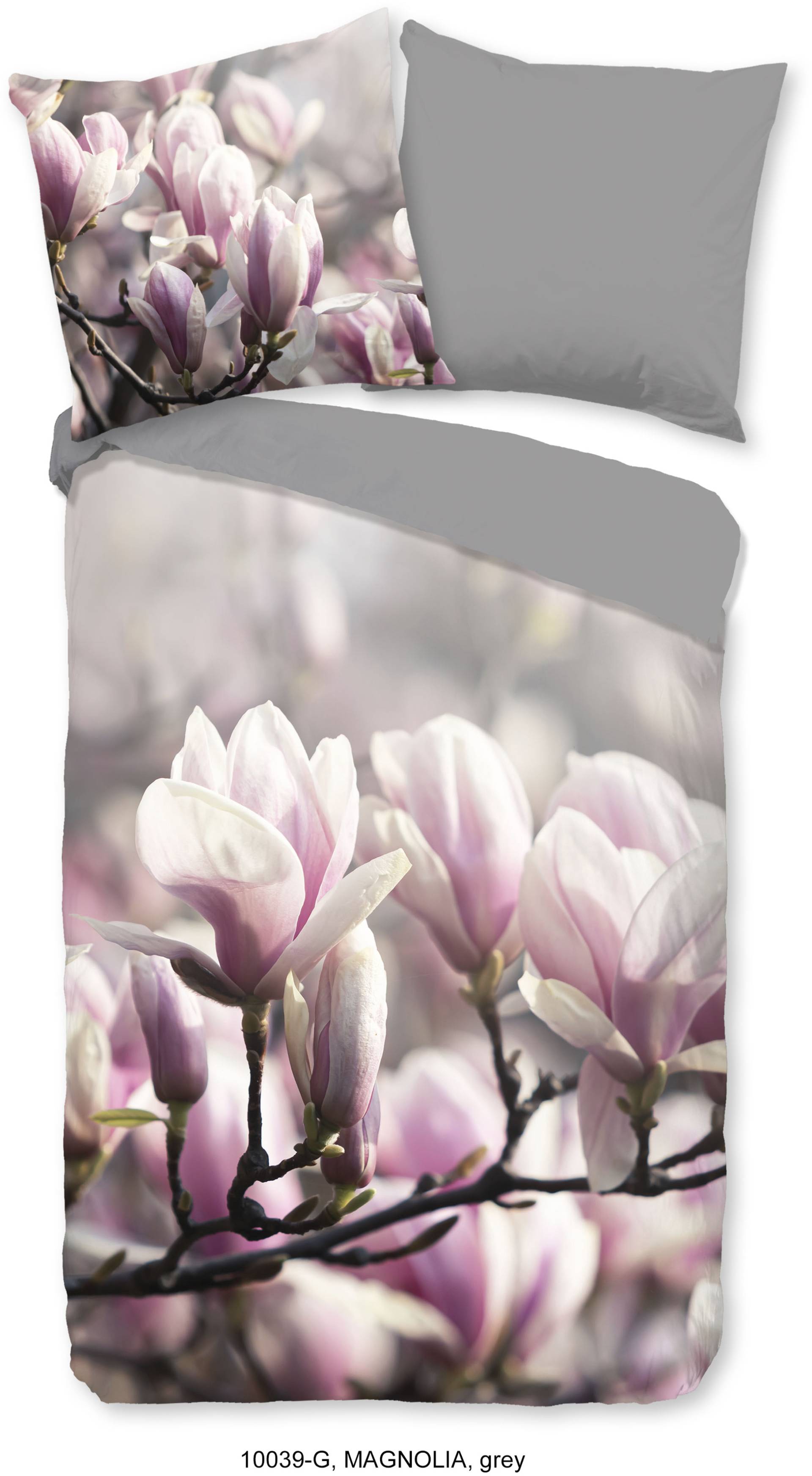 good morning Wendebettwäsche »Magnolia flowers«, (2 tlg.), 100% Baumwolle von good morning