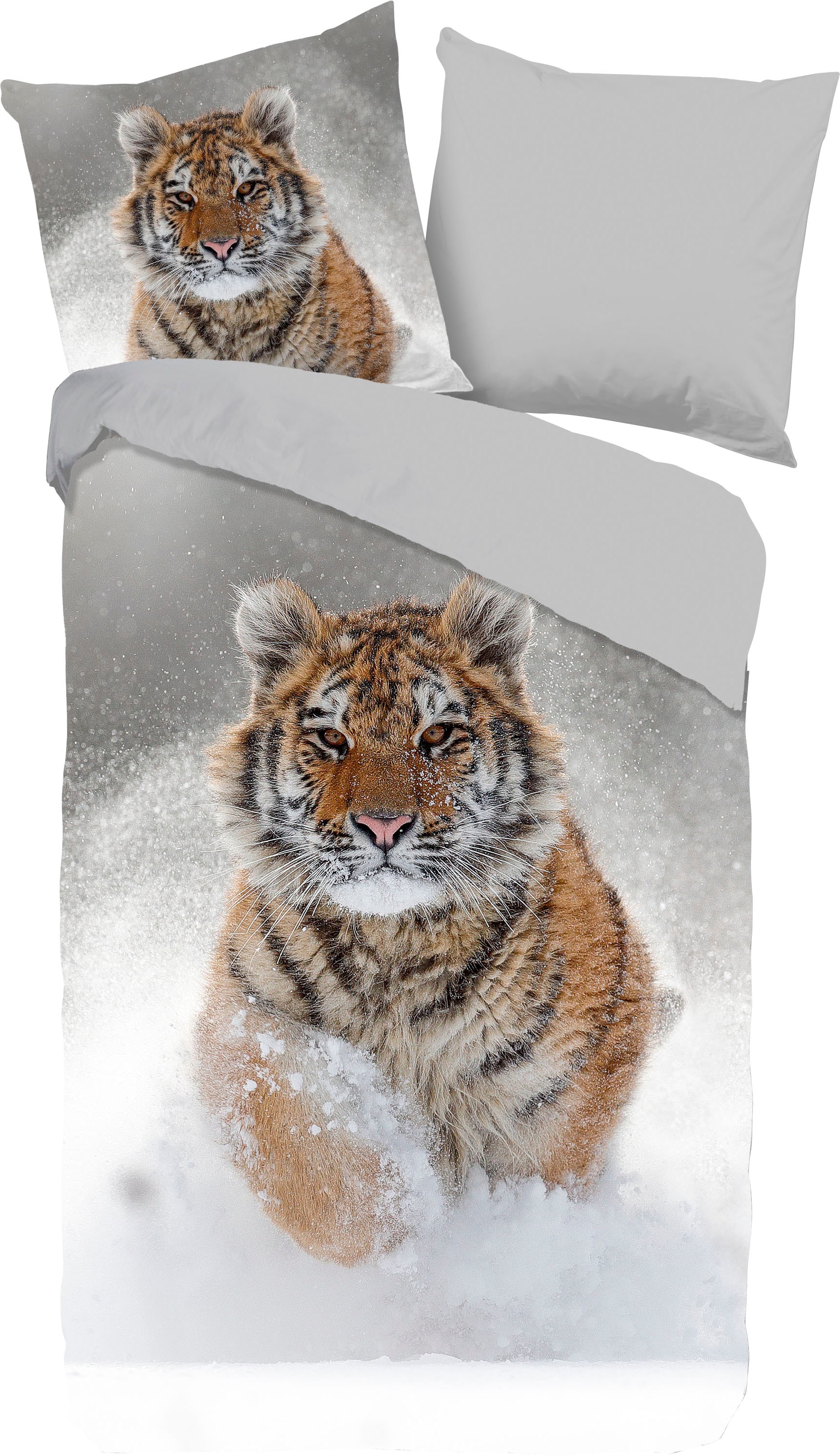 good morning Wendebettwäsche »Snow Tiger«, 100% Baumwolle/ Flanell (Biber) von good morning