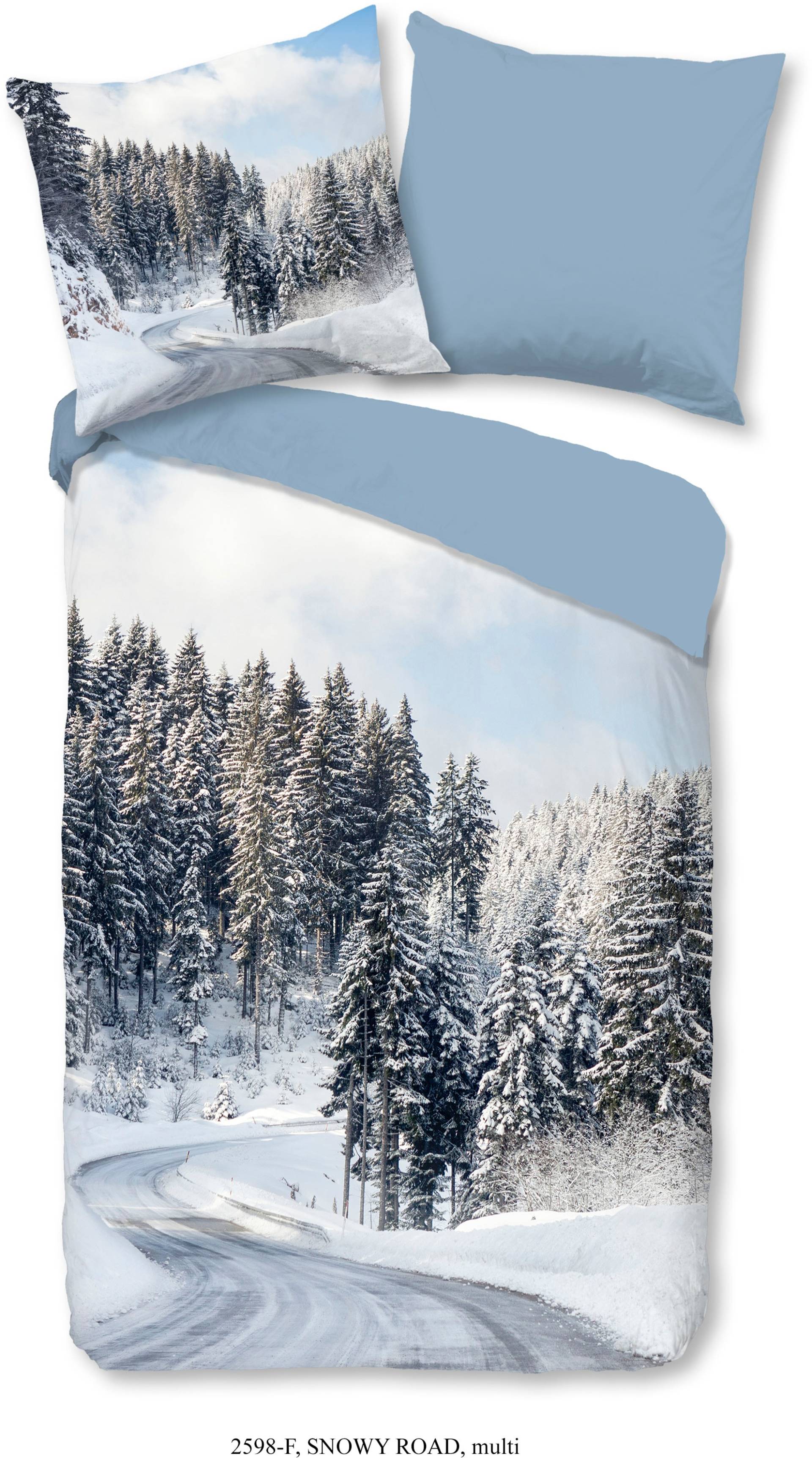 good morning Wendebettwäsche »Snowy Road«, 100% Baumwolle/ Flanell (Biber) von good morning