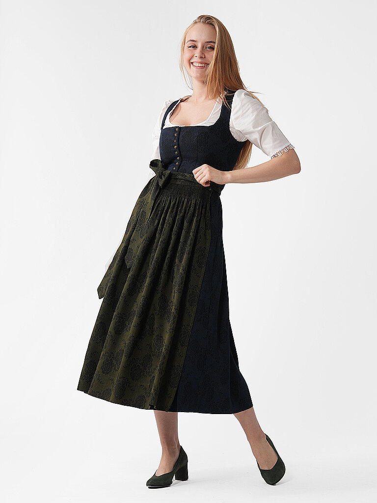 GOTTSEIDANK Dirndl MONIKA 80cm dunkelblau | 36 von gottseidank