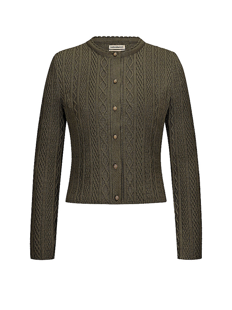 GOTTSEIDANK Trachten Strickjacke SOPHIA olive | L GOTTSEIDANK Trachten Strickjacke SOPHIA olive | L von gottseidank
