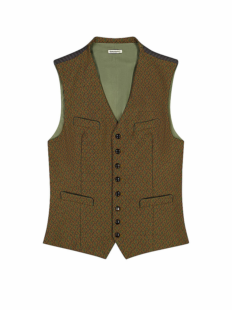 GOTTSEIDANK Trachtengilet ELIAS  braun | 48 von gottseidank