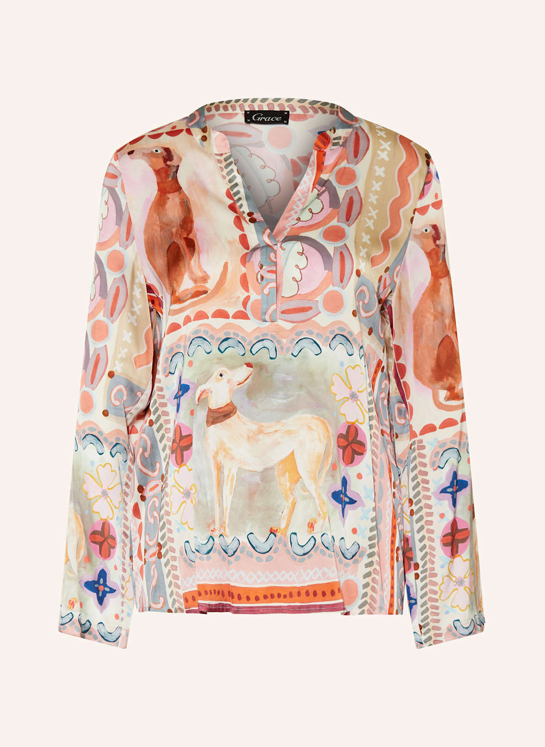 Grace Blusenshirt Aus Satin rosa Grace Blusenshirt Aus Satin rosa von grace