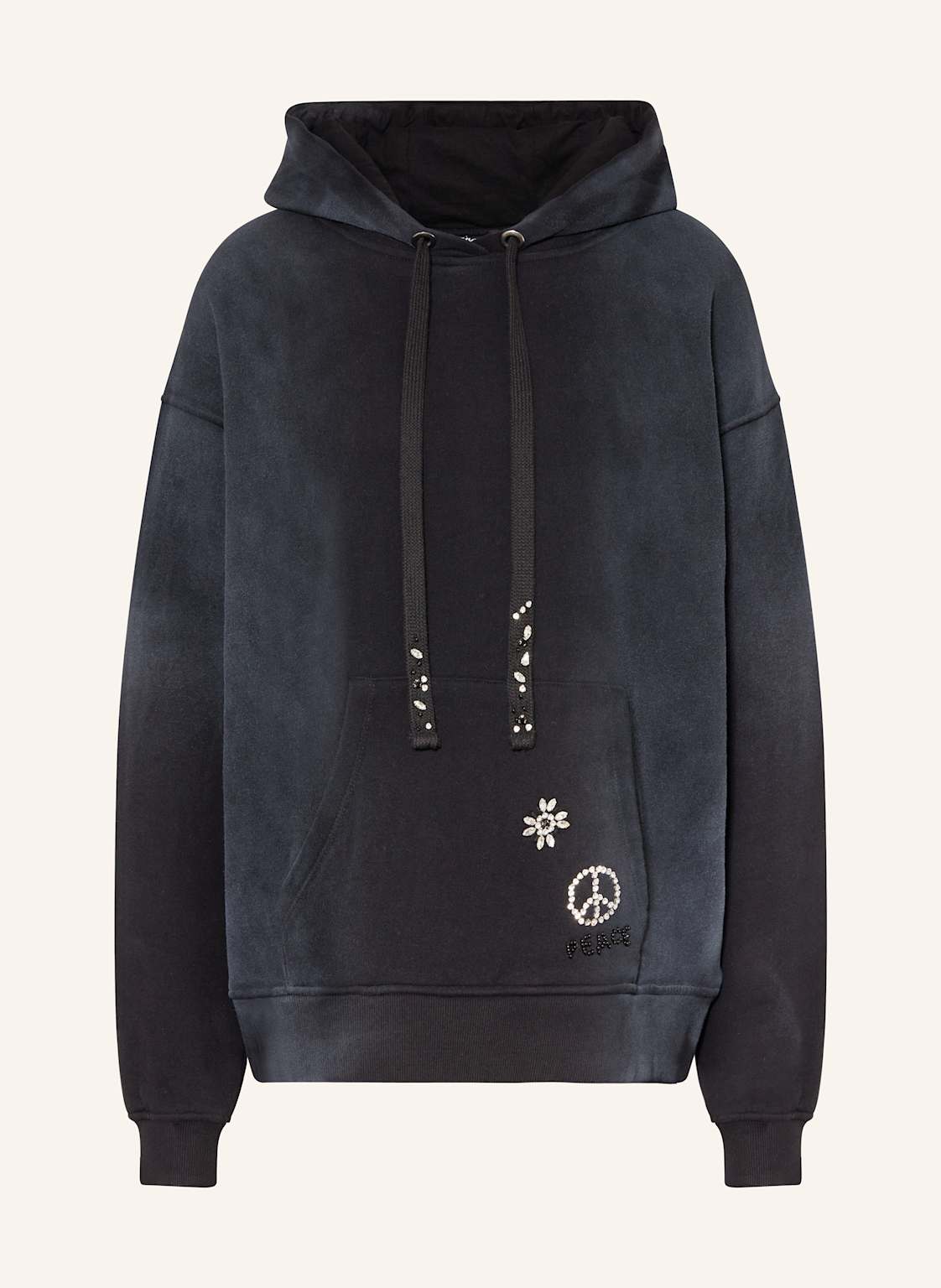 Grace Hoodie Mit Schmucksteinen schwarz