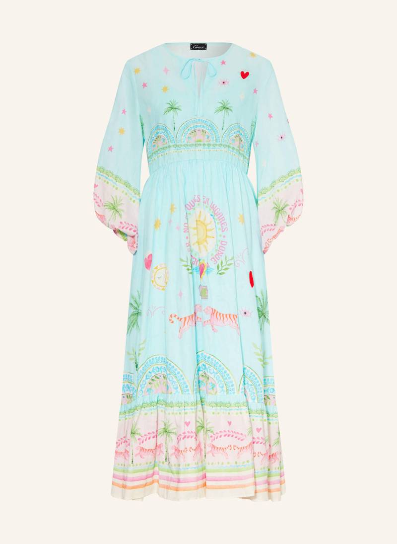 Grace Kleid Mit Leinen blau von grace