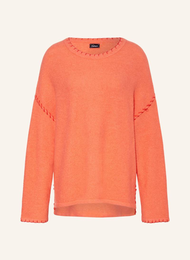 Grace Oversized-Pullover orange von grace