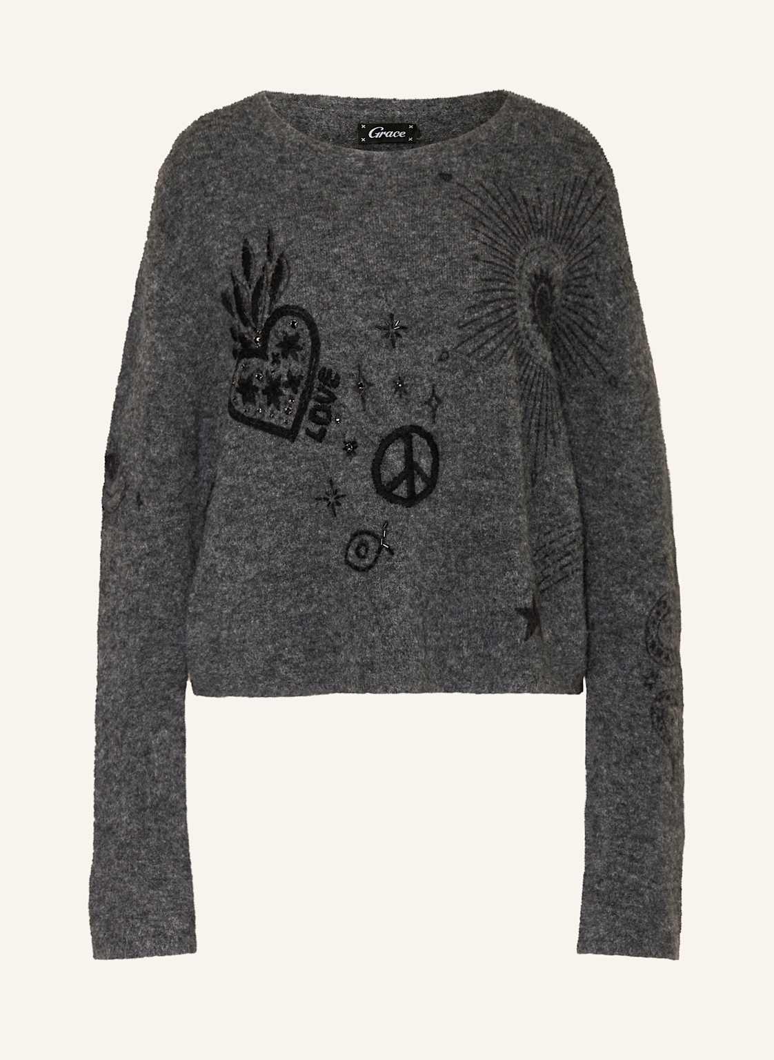 Grace Pullover Mit Schmucksteinen grau Grace Pullover Mit Schmucksteinen grau von grace