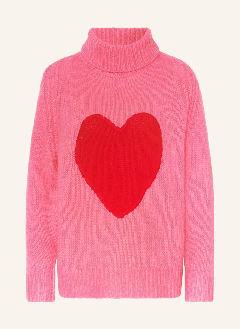 Grace Rollkragenpullover pink von grace