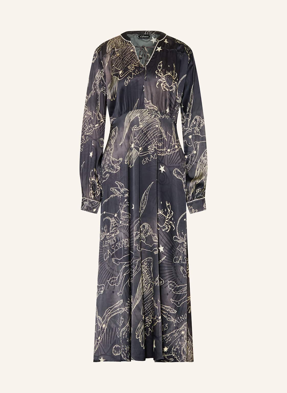 Grace Satinkleid Mit Schmucksteinen schwarz Grace Satinkleid Mit Schmucksteinen schwarz von grace