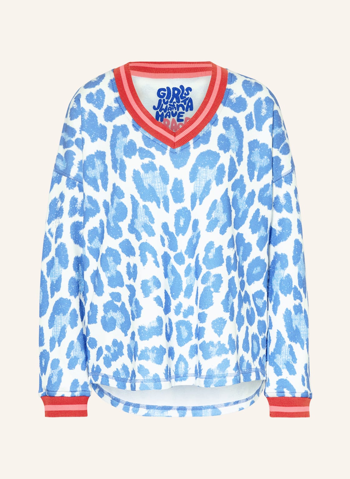 Grace Sweatshirt Mit Pailletten blau von grace