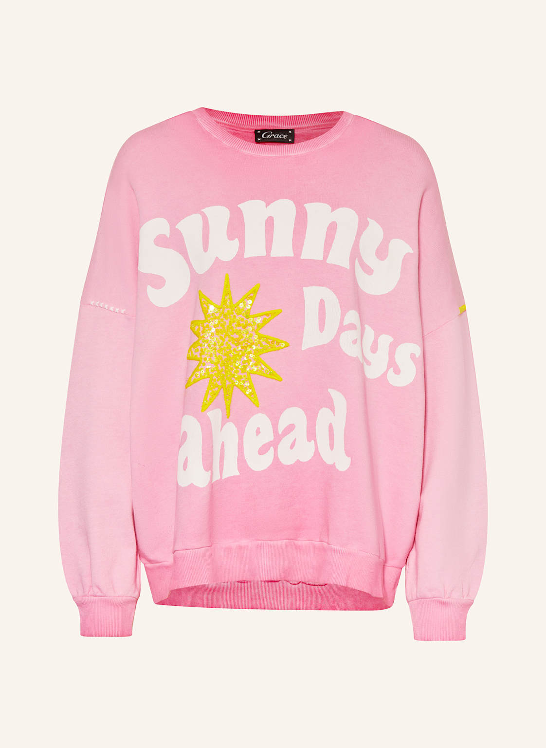 Grace Sweatshirt Mit Pailletten rosa von grace