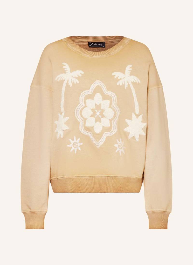 Grace Sweatshirt beige von grace