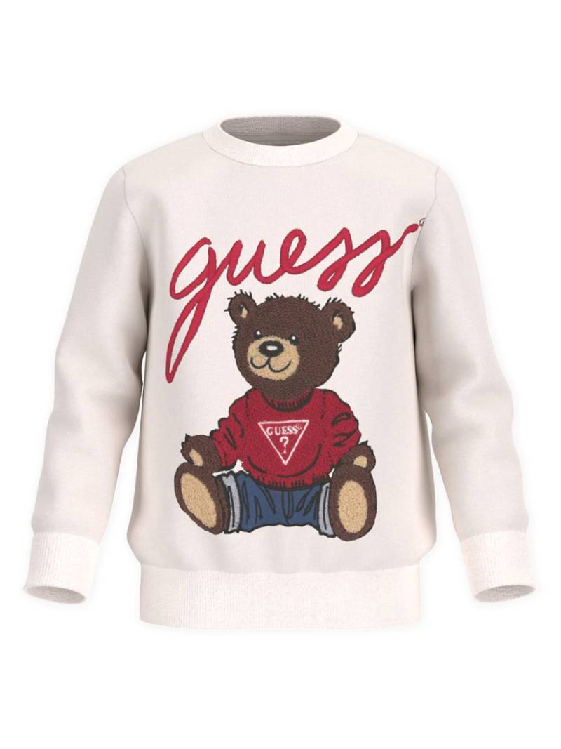 guess kids Guess Bear sweatshirt - White von guess kids