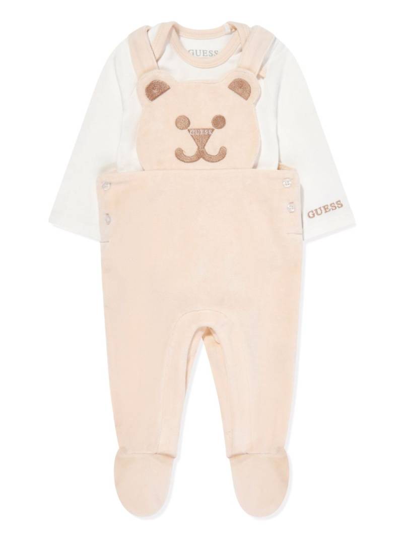 guess kids bear-motif bodysuit - Pink von guess kids