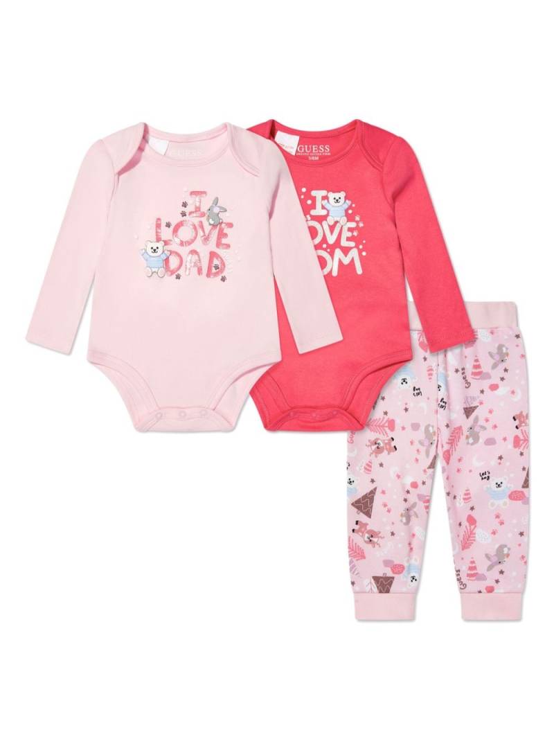 guess kids bodysuits and trousers set - Pink von guess kids