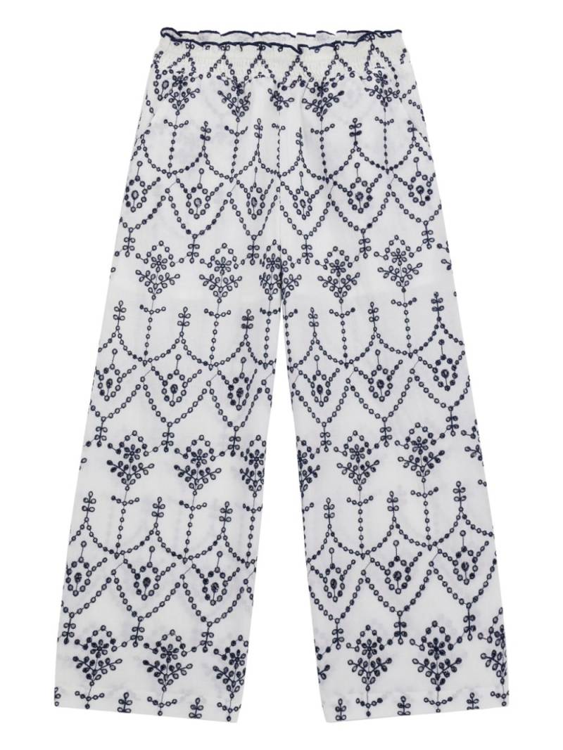 guess kids embroidered cotton trousers - White von guess kids