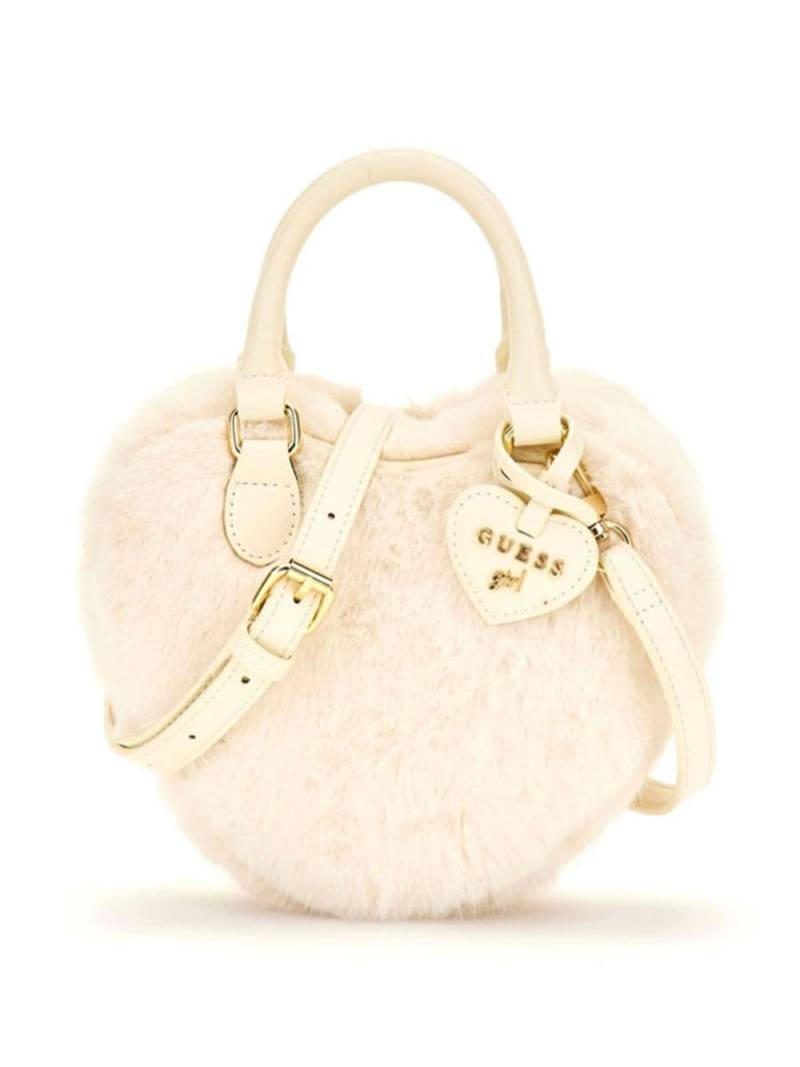 guess kids faux-fur heart bag - Neutrals von guess kids