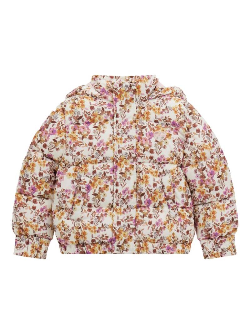 guess kids floral-print padded jacket - Pink von guess kids