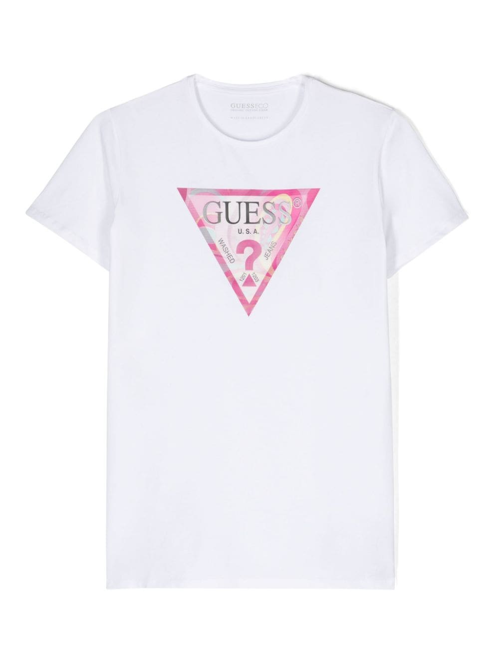 guess kids lenticular-logo jersey T-shirt - White von guess kids