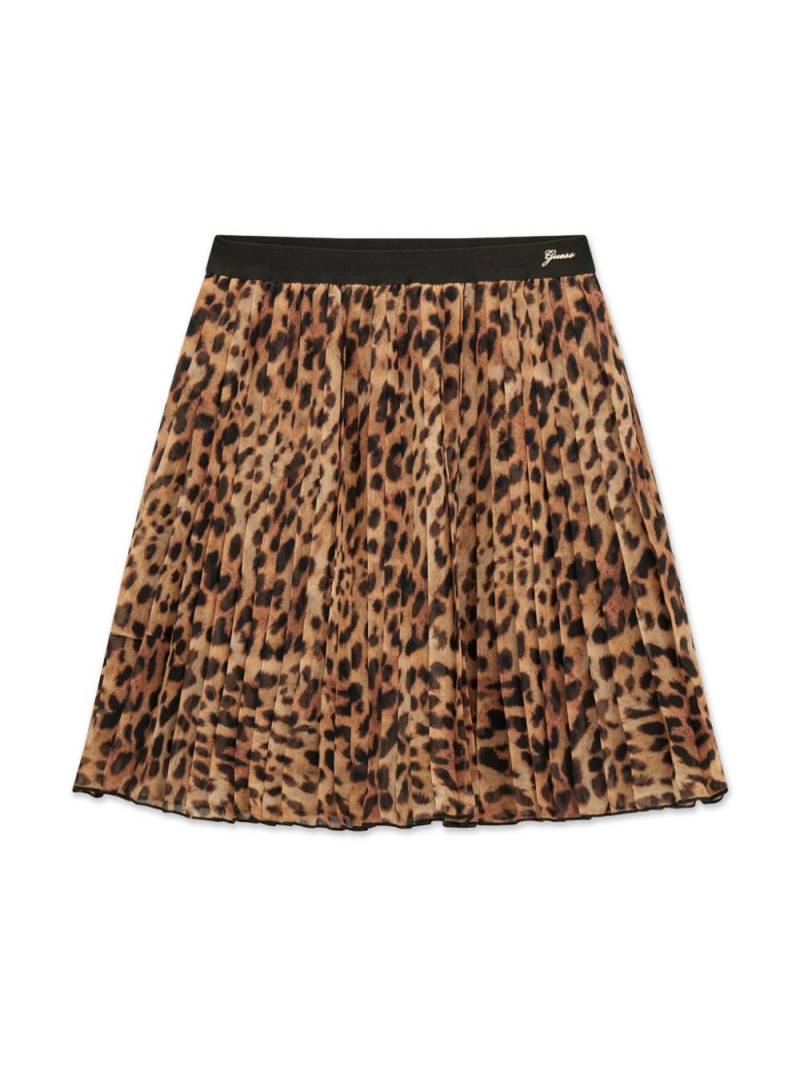 guess kids leopard-print mini skirt - Brown von guess kids