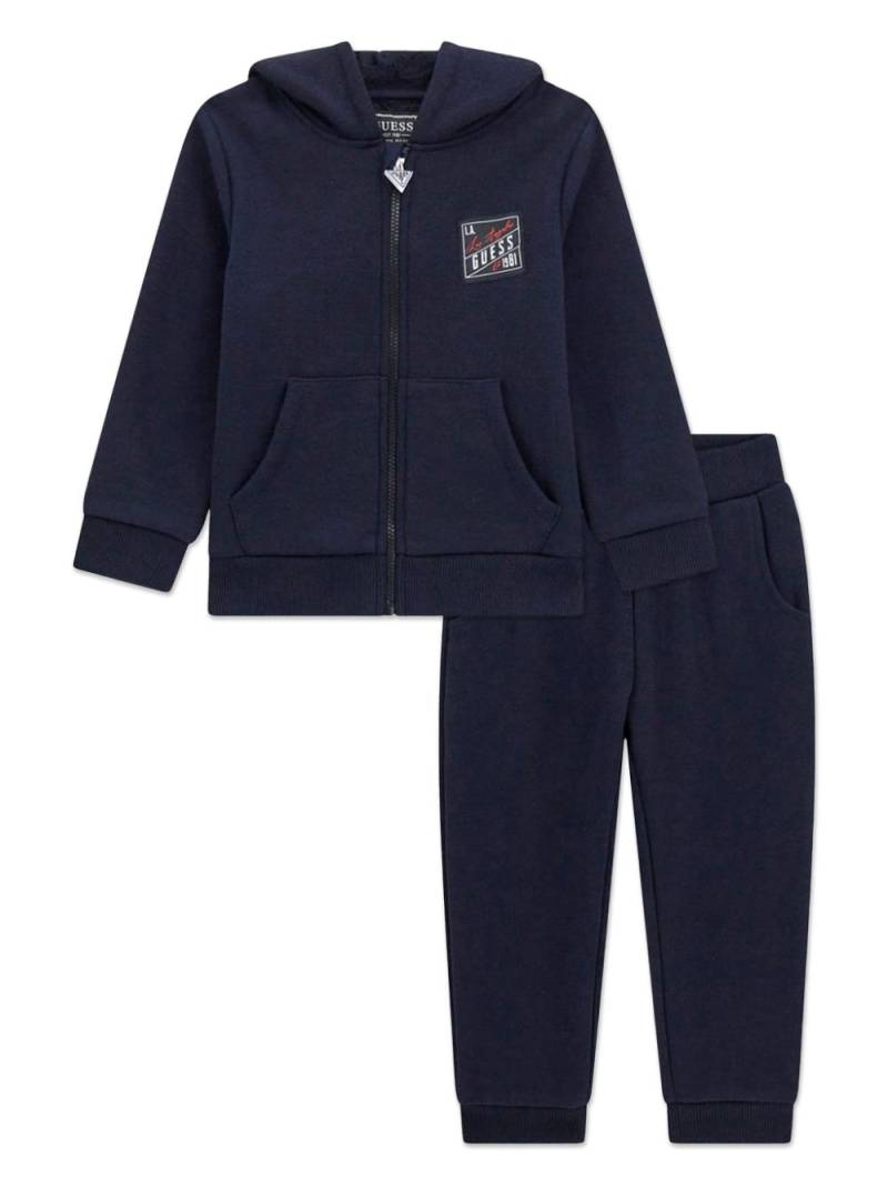 guess kids logo-appliqué tracksuit - Blue von guess kids