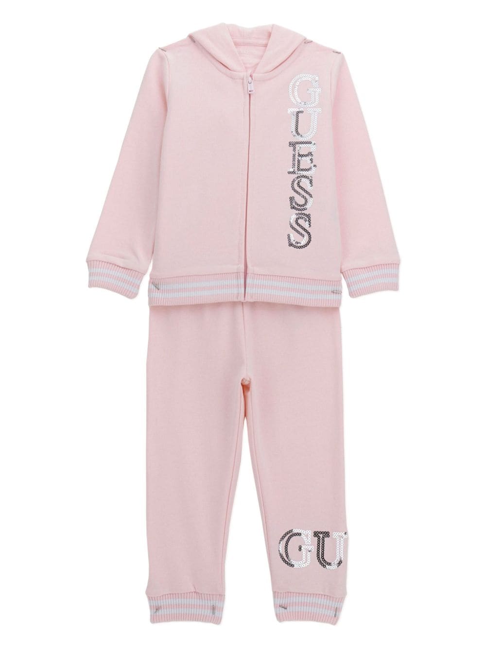 guess kids logo-embellished tracksuit - Pink von guess kids