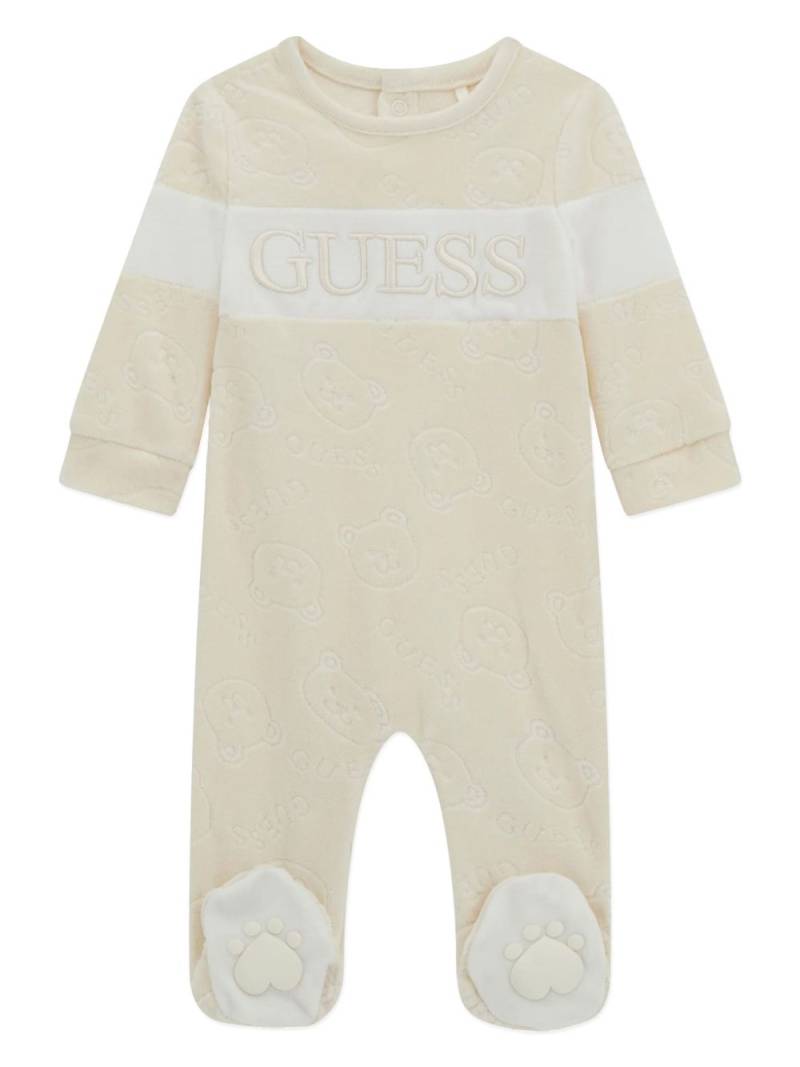 guess kids logo-embroidered pajamas - White von guess kids