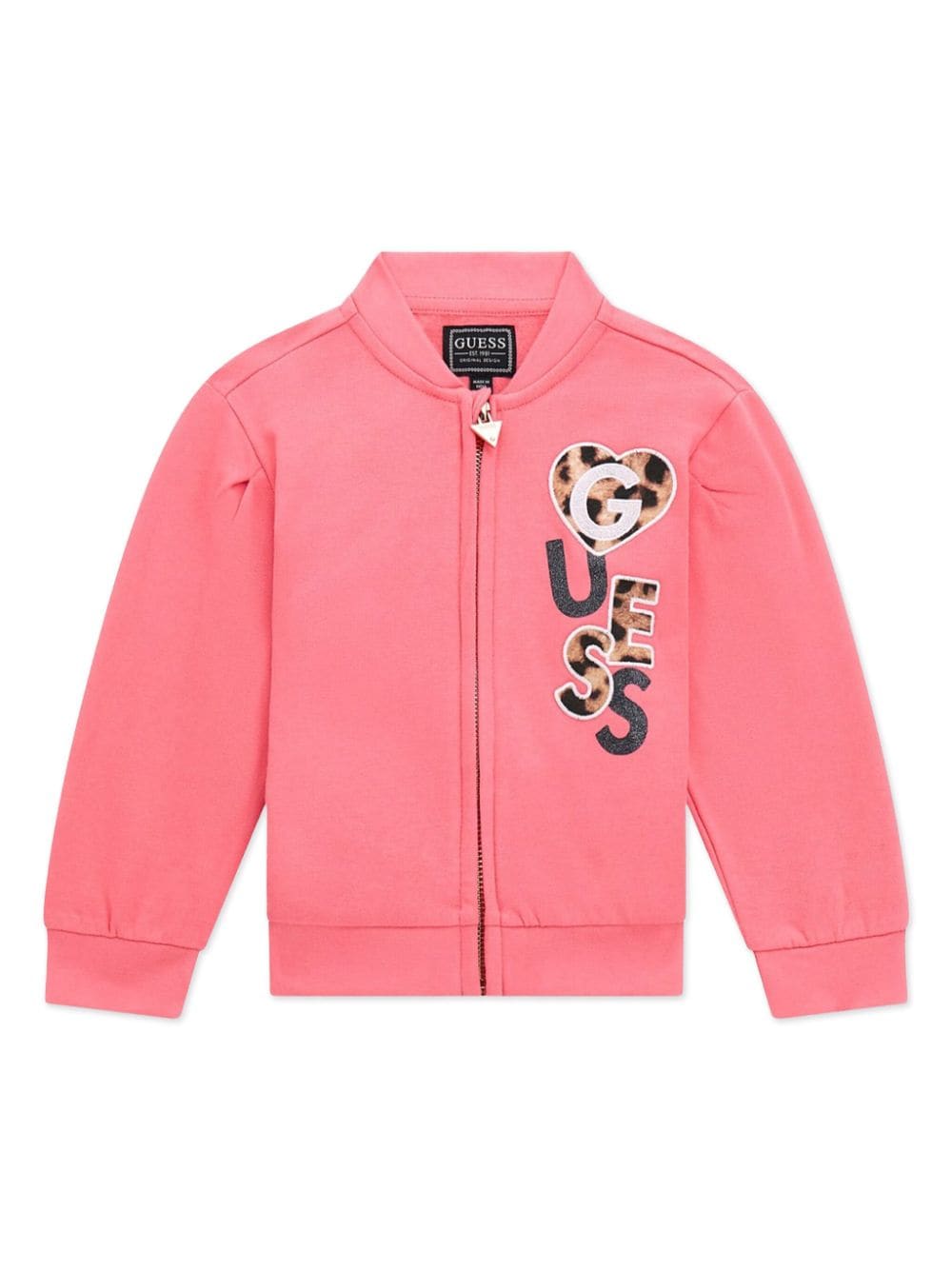 guess kids logo-embroidered sports jacket - Pink von guess kids