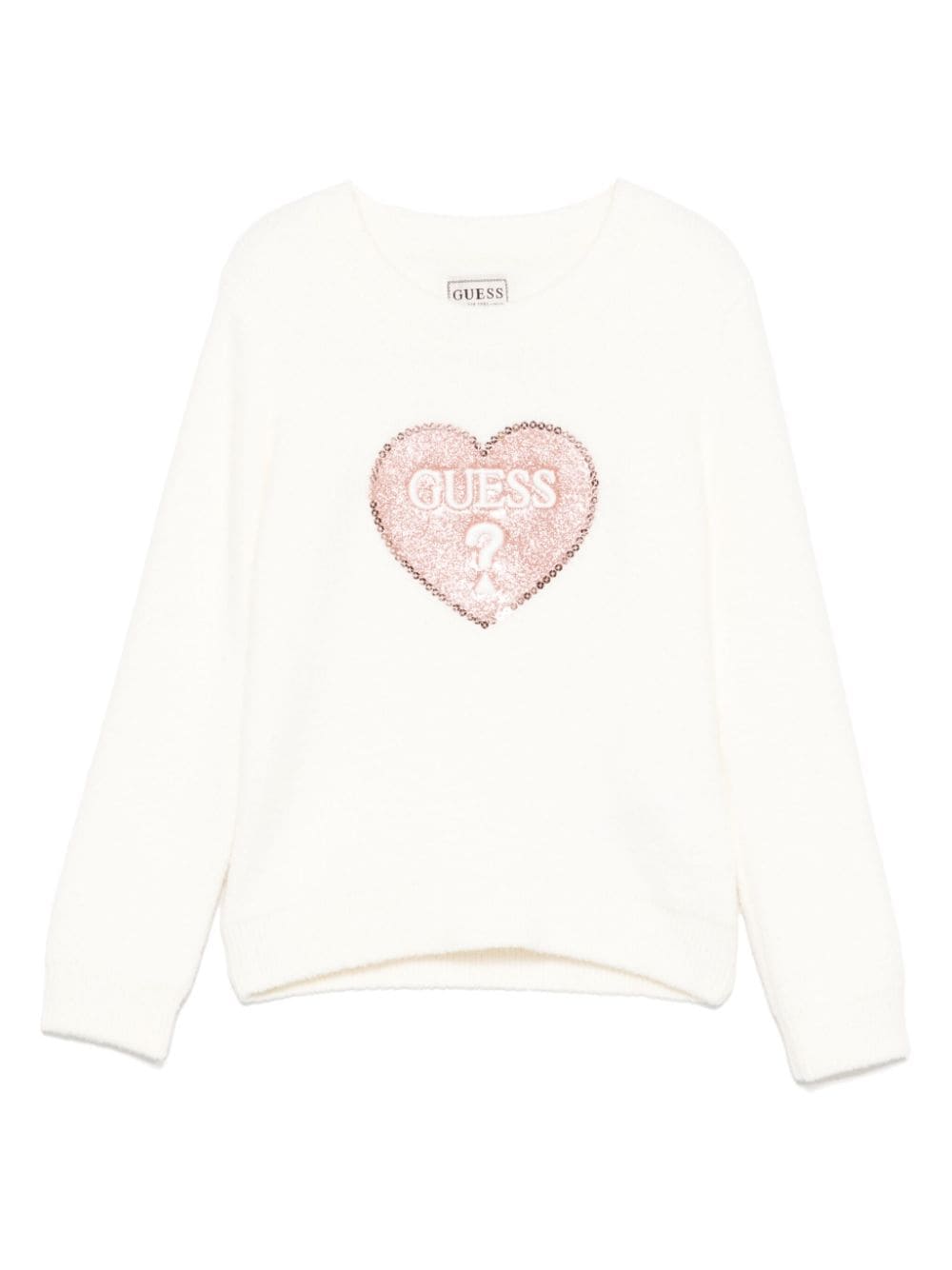 guess kids logo-patch sweater - White von guess kids