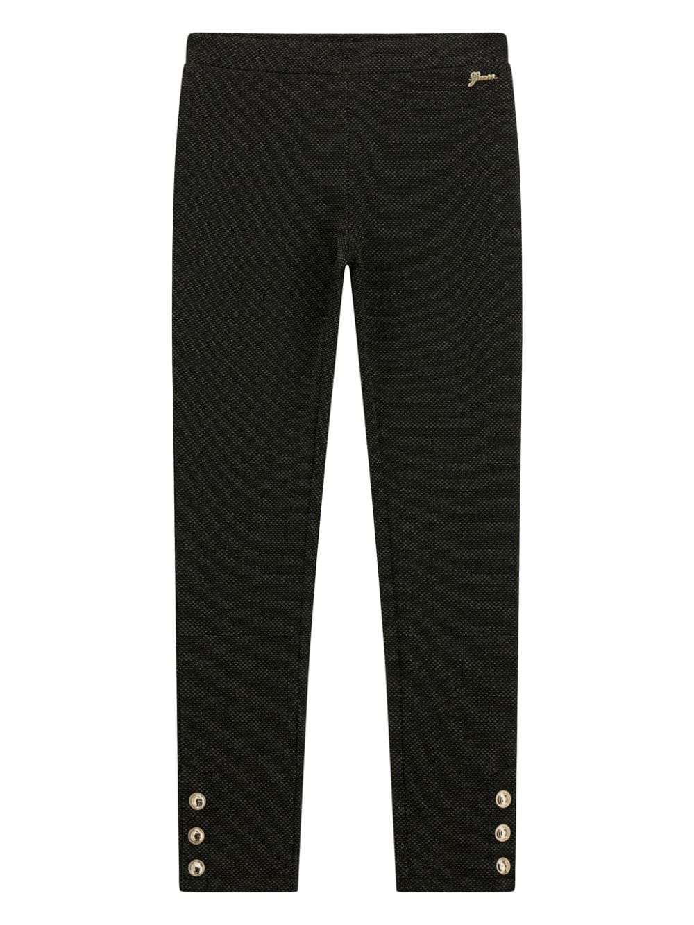 guess kids logo-plaque tapered trousers - Black von guess kids