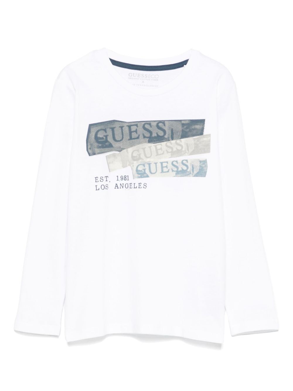 guess kids logo-print T-shirt - White von guess kids