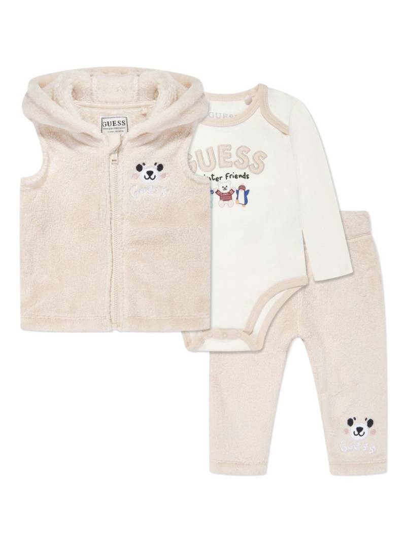 guess kids logo-print babygrow set - Pink von guess kids