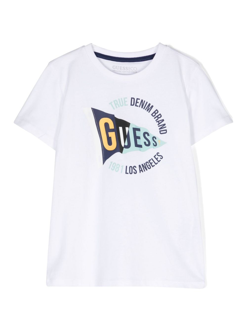 guess kids logo-print cotton T-shirt - White von guess kids