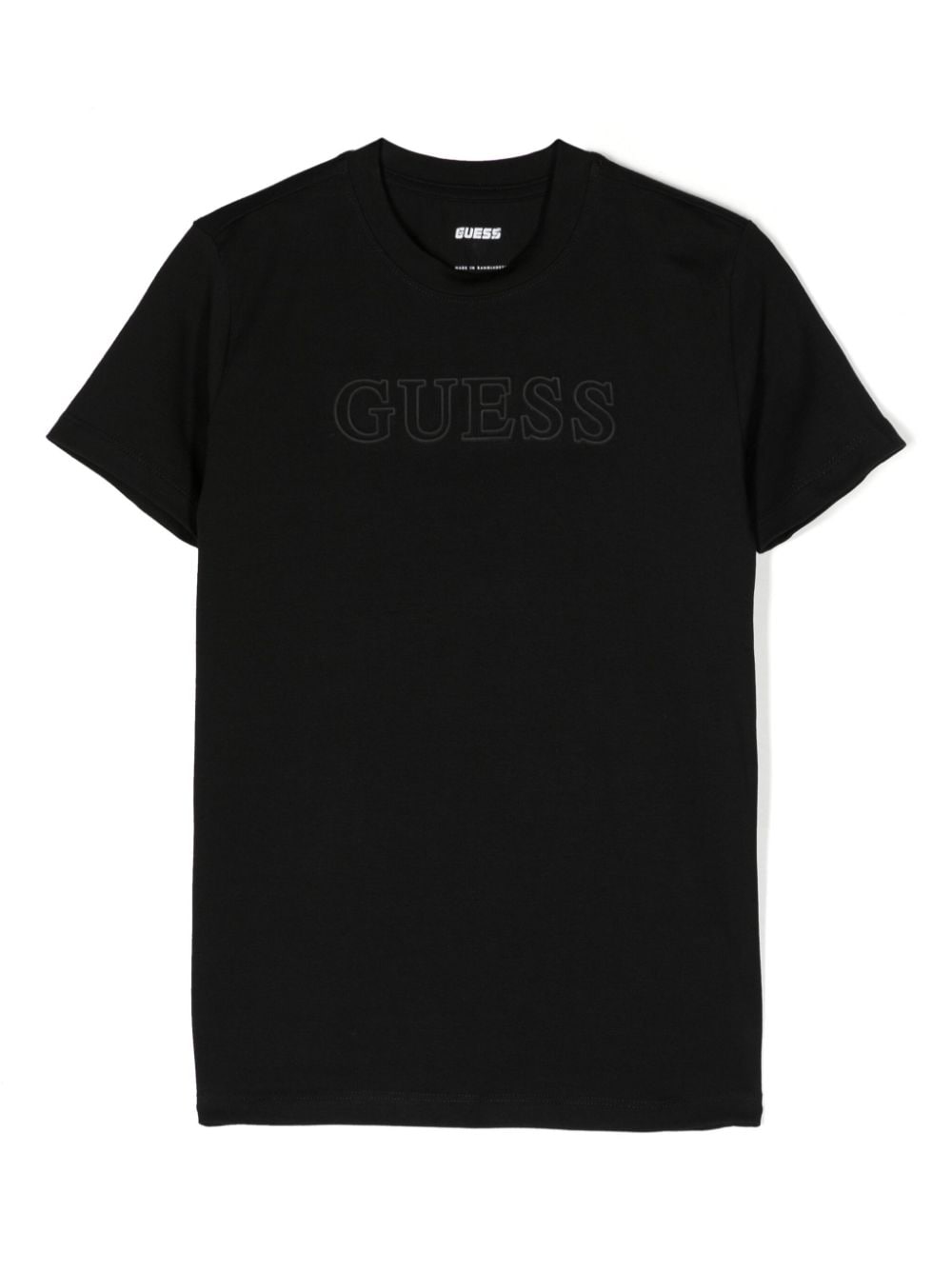 guess kids logo-print jersey T-shirt - Black von guess kids