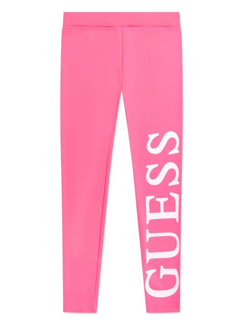 guess kids logo-print leggings - Pink von guess kids