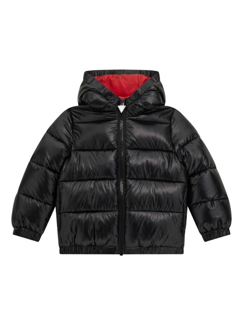 guess kids logo-print padded jacket - Black von guess kids