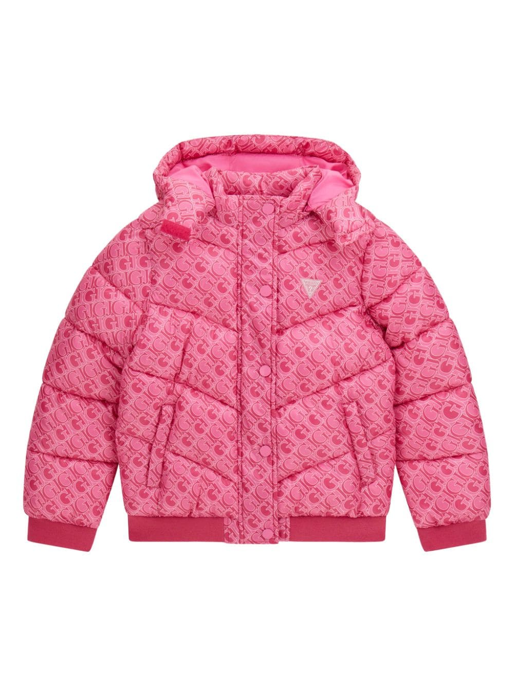 guess kids logo-print padded jacket - Pink von guess kids