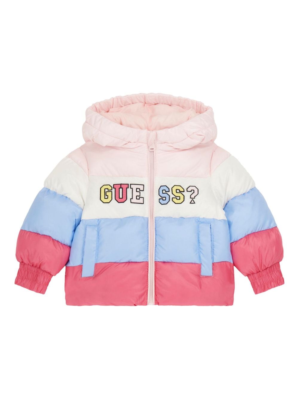 guess kids logo-print padded jacket - Pink von guess kids