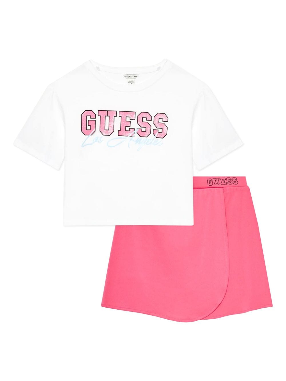 guess kids logo-print shorts set - White von guess kids