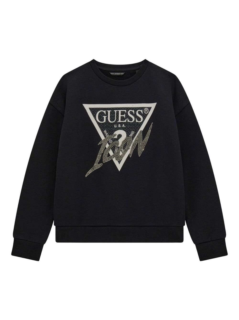 guess kids logo-print sweatshirt - Black von guess kids