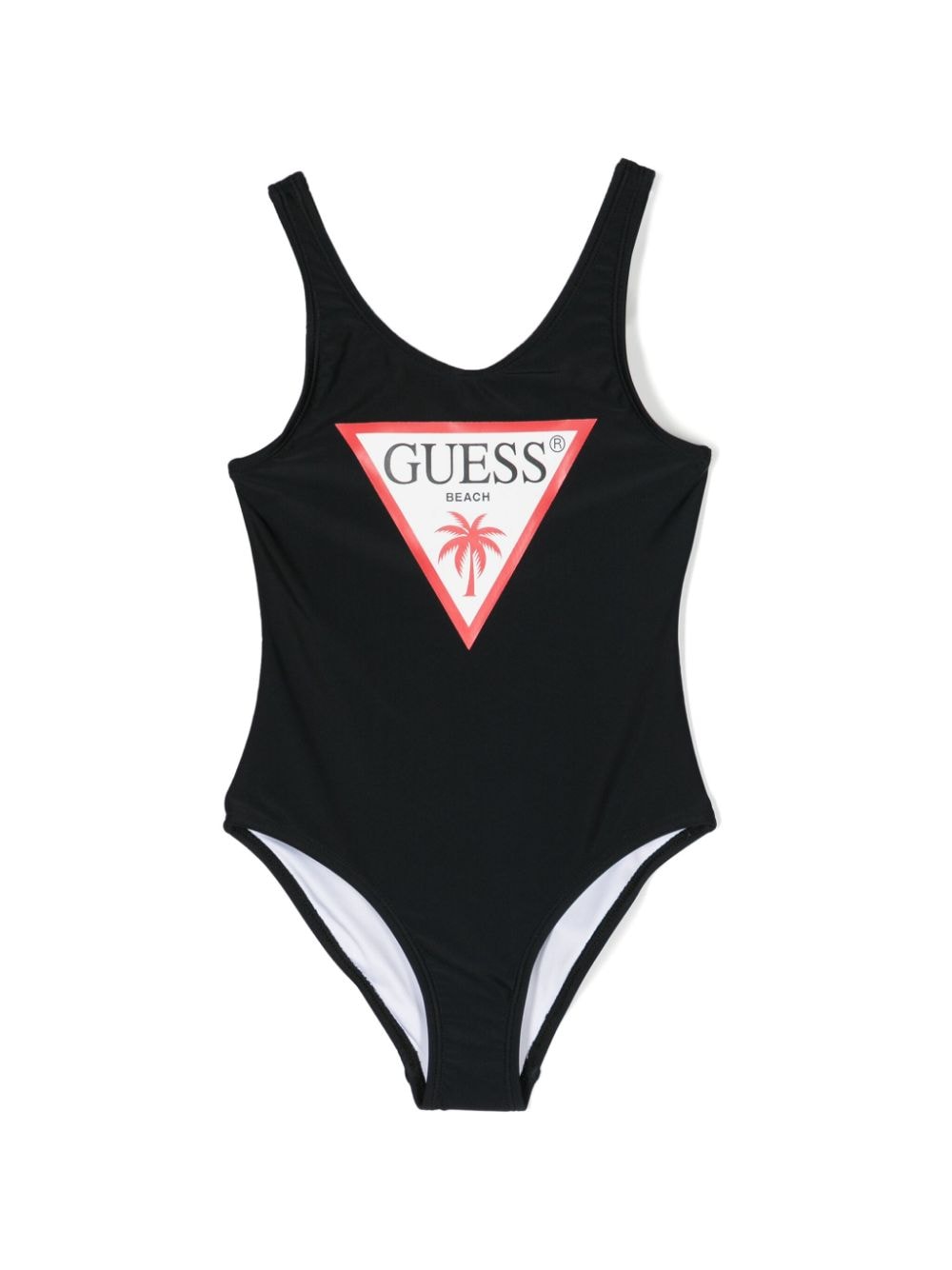 guess kids logo-print swimsuit - Black von guess kids