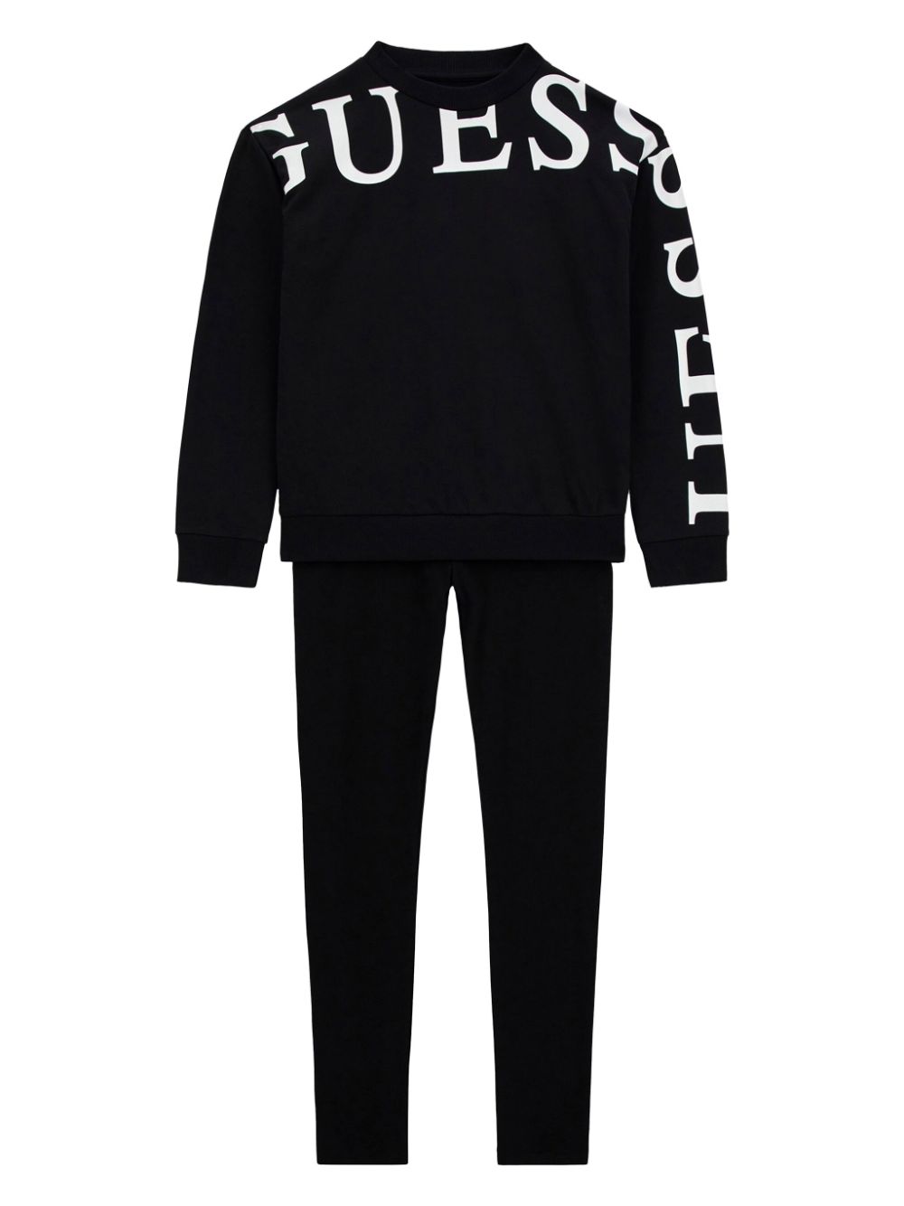 guess kids logo-print tracksuit - Black von guess kids