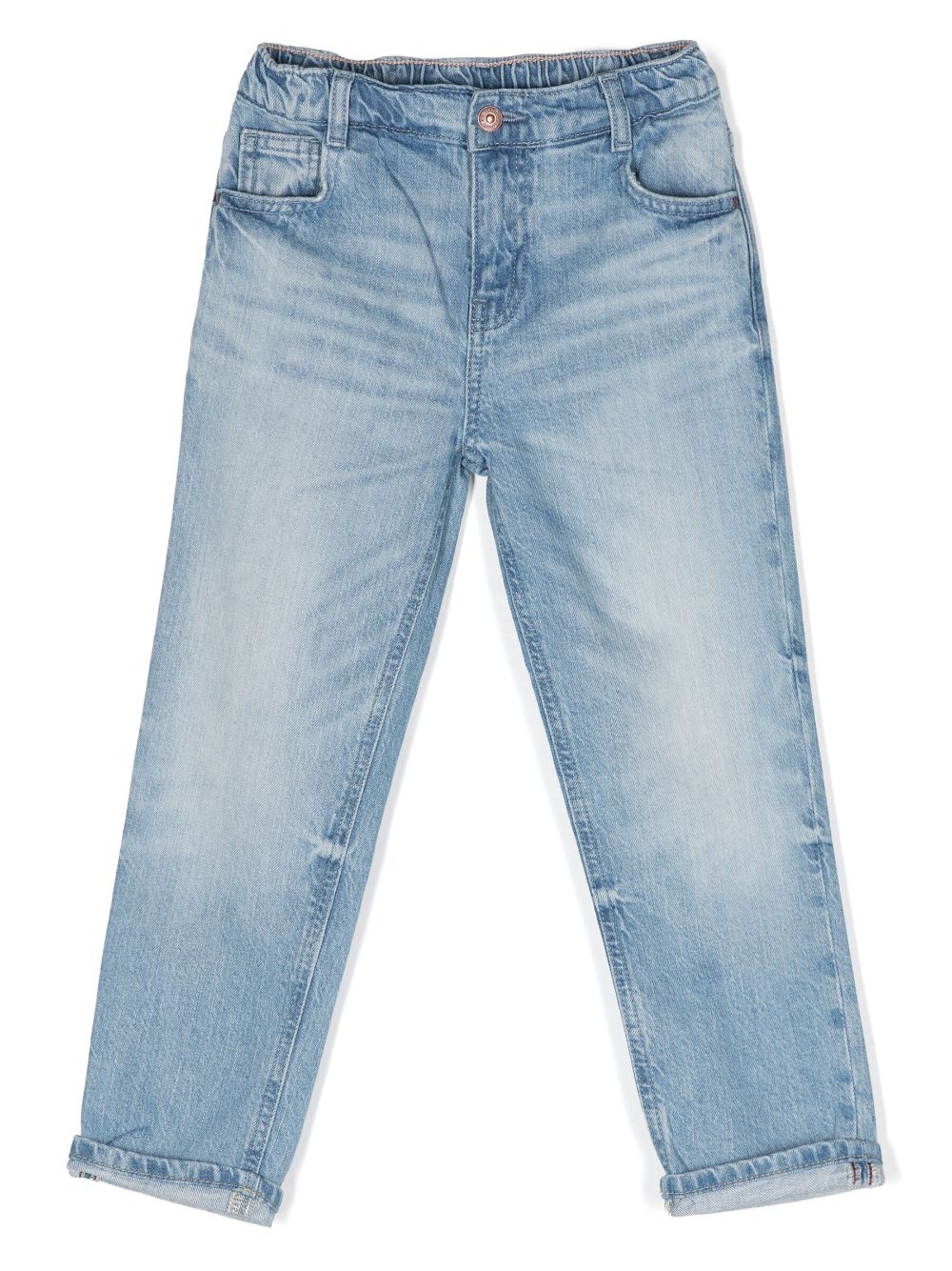 guess kids mid-rise slim-fit jeans - Blue von guess kids