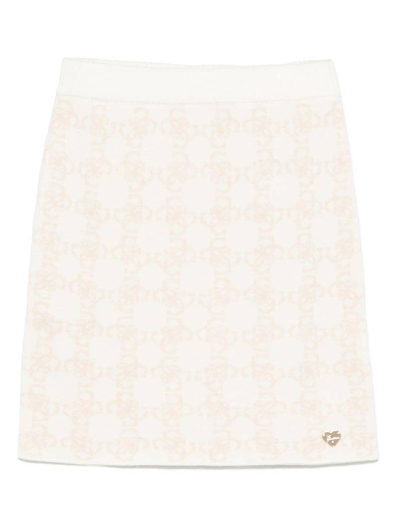 guess kids monogram-jacquard skirt - Neutrals von guess kids