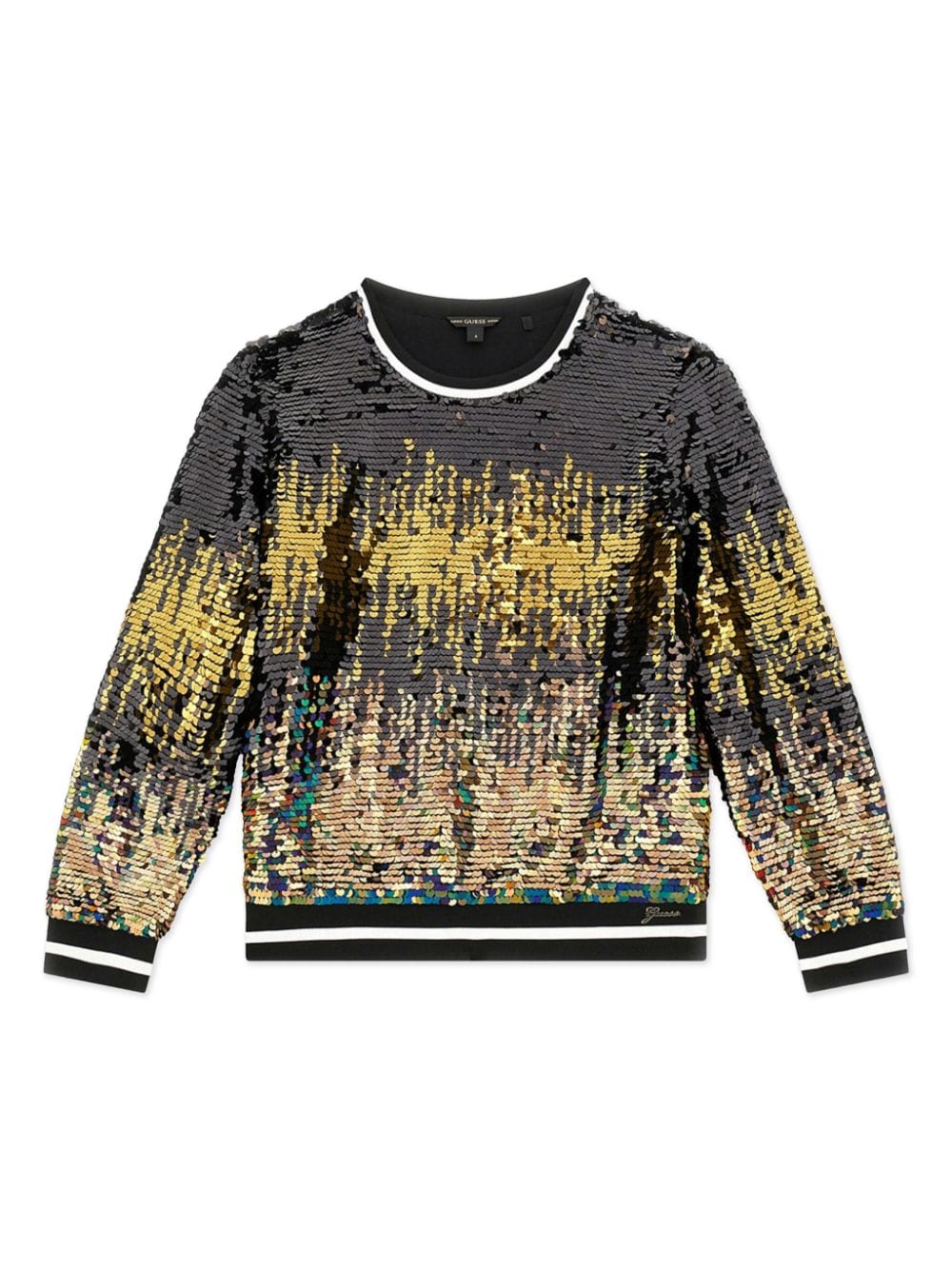 guess kids sequin-embellished sweatshirt - Black von guess kids